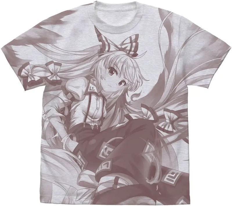 Touhou LostWord - Touhou LostWord Fujiwara no Mokou All-Print T-shirt (Ash | Size L) image 1