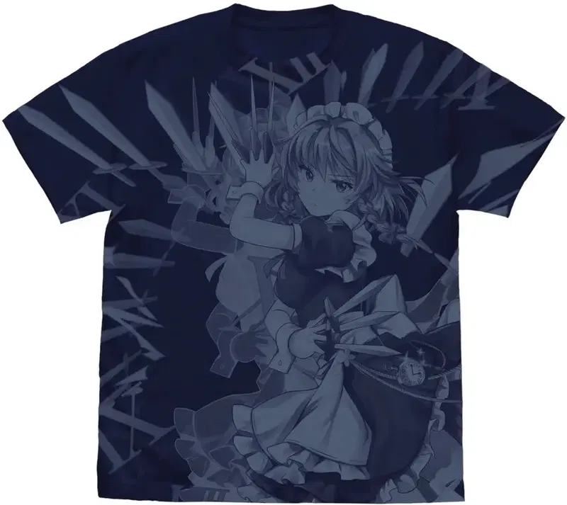 Touhou LostWord - Touhou LostWord Izayoi Sakuya All-Print T-shirt (Navy | Size S) image 1