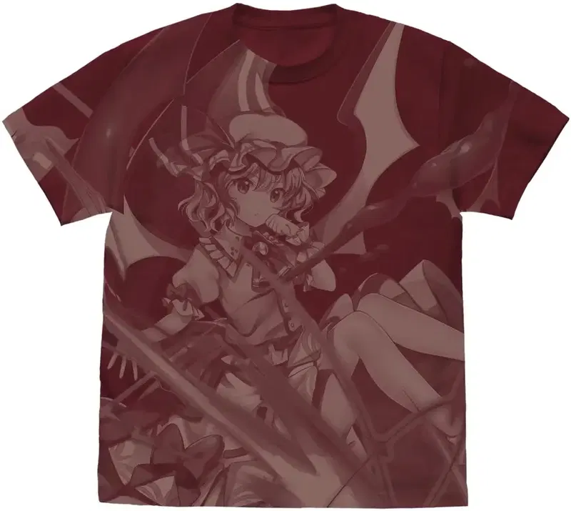 Touhou LostWord - Touhou LostWord Remilia Scarlet All-Print T-shirt (Burgundy | Size S) image 1