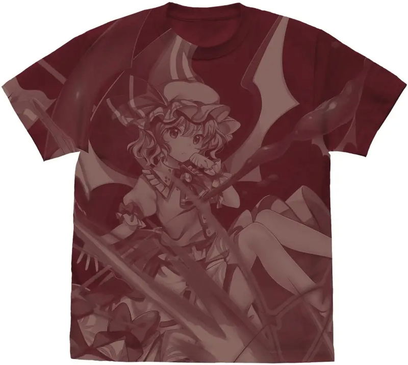 Touhou LostWord - Touhou LostWord Remilia Scarlet All-Print T-shirt (Burgundy | Size L) image 1