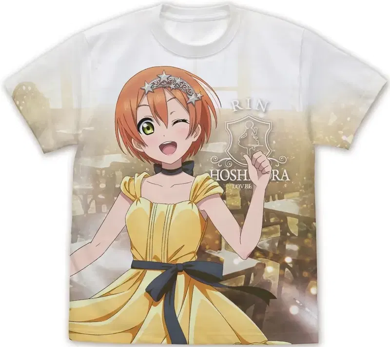 Love Live! - Original Illustration Of Hoshizora Rin Full Graphic T-shirt Party Dress 2024 Ver. (White | Size S) image 1