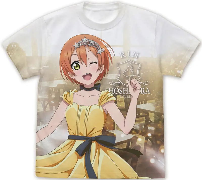 Love Live! - Original Illustration Of Hoshizora Rin Full Graphic T-shirt Party Dress 2024 Ver. (White | Size L) image 1