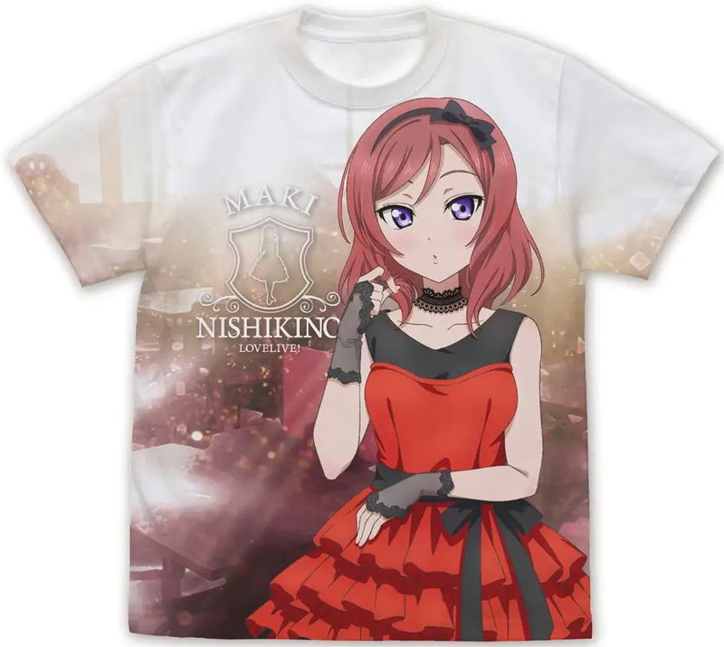 Love Live! - Original Illustration Of Nishikino Maki Full Graphic T-shirt Party Dress 2024 Ver. (White | Size XL) image 1