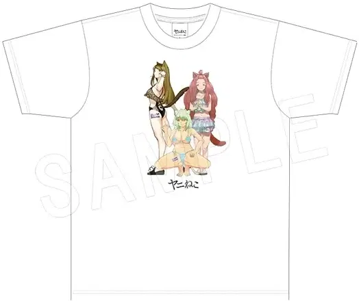 Yani Neko T-shirt Hame-channel Ver. (Size L) image 1