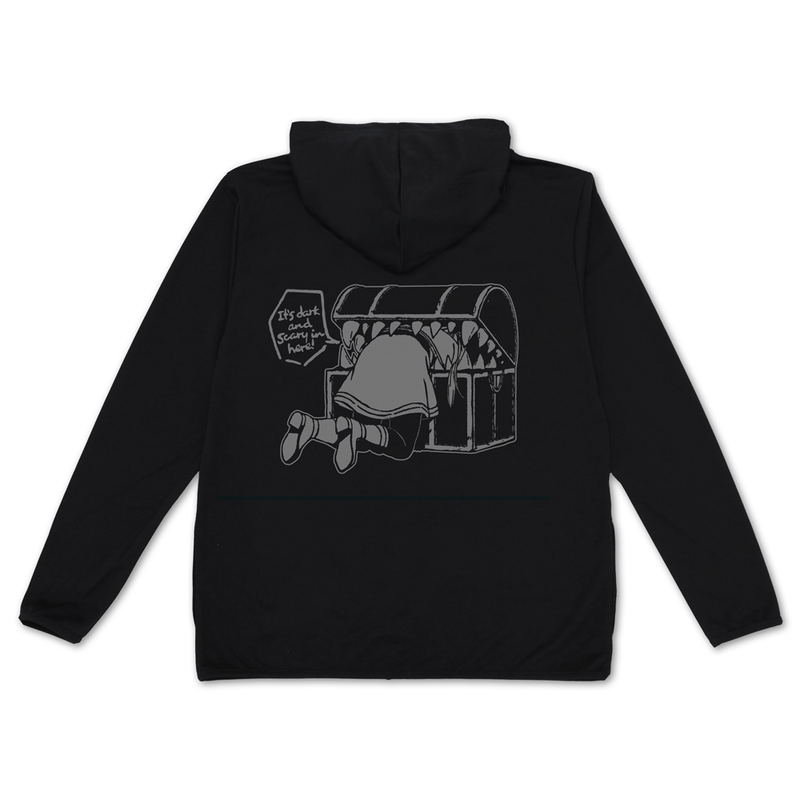Frieren: Beyond Journey's End - Frieren Eaten By Mimic Thin Dry Hoodie (Black | Size L) image 2