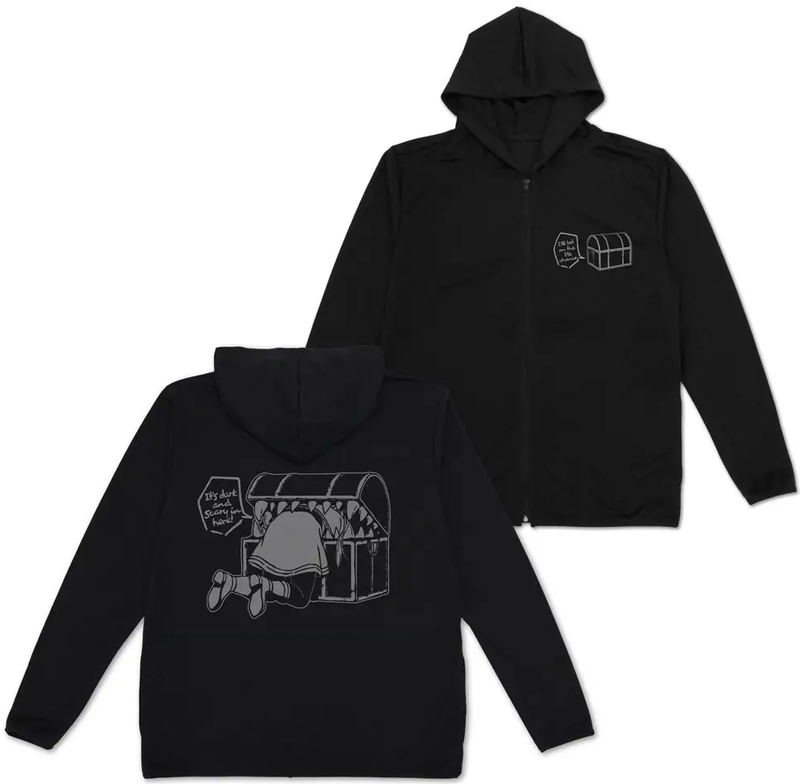 Frieren: Beyond Journey's End - Frieren Eaten By Mimic Thin Dry Hoodie (Black | Size XXL) image 1