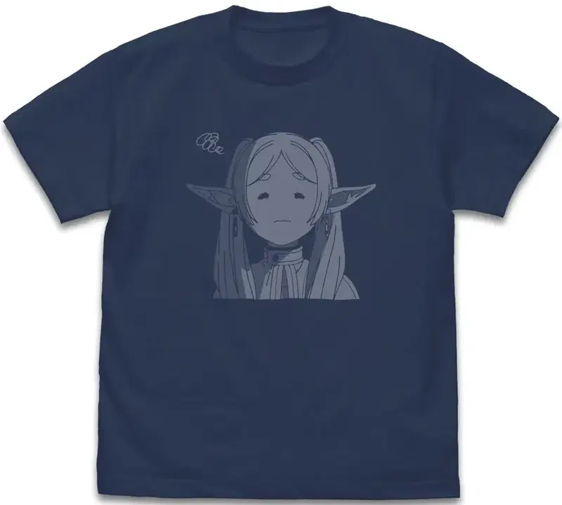 Frieren: Beyond Journey's End - Frieren Face T-shirt, Very Displeased Face Version (Slate | Size S) image 1