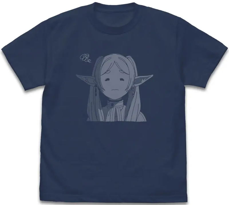 Frieren: Beyond Journey's End - Frieren Face T-shirt, Very Displeased Face Version (Slate | Size M) image 1