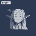 Frieren: Beyond Journey's End - Frieren Face T-shirt, Very Displeased Face Version (Slate | Size XL) thumbnail 2