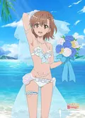 A Certain Scientific Railgun T Original Illustration B2 Tapestry Misaka Mikoto / Wedding Swimwear W Suede thumbnail 1