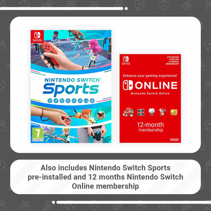 Nintendo Switch (Neon Red/Neon Blue) Switch Sports Set + 12 Months NSO image 3
