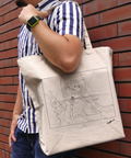 Steins;Gate - Newly Drawn Makise Kurisu Large Tote Bag Huke Ver. (Natural) thumbnail 2