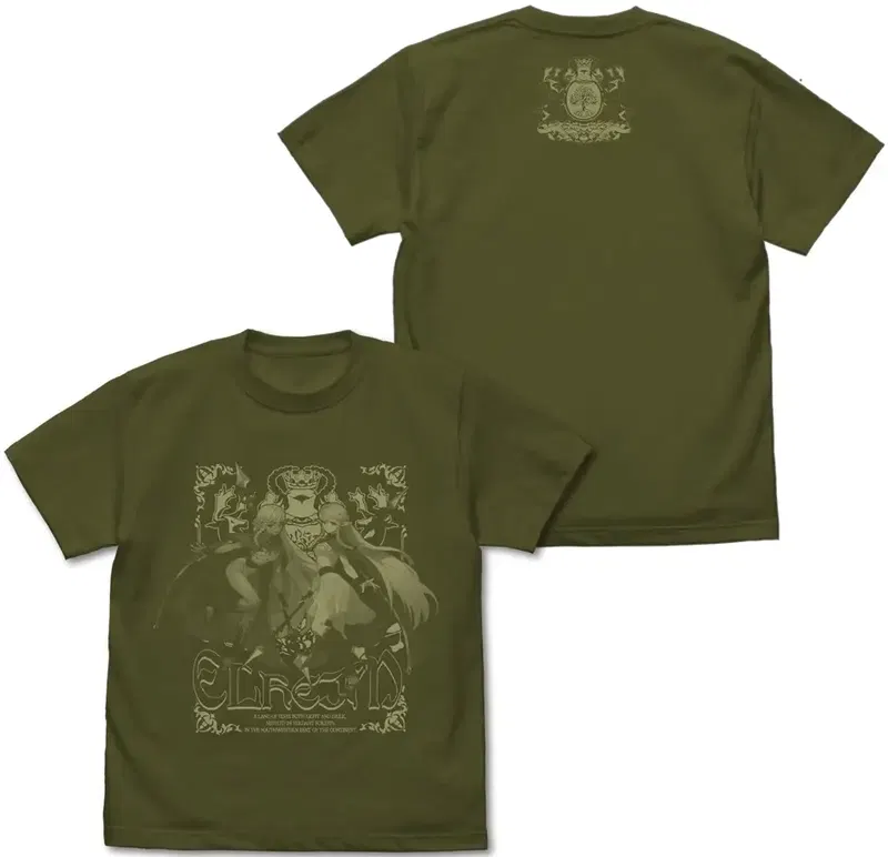 Unicorn Overlord - Elheim Elf Sisters T-shirt (Moss | Size S) image 1