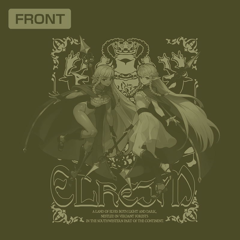 Unicorn Overlord - Elheim Elf Sisters T-shirt (Moss | Size XL) image 4