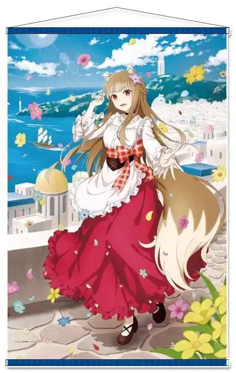 Spice And Wolf: Merchant Meets The Wise Wolf Original Illustration B2 Tapestry Holo In Port Town image 1