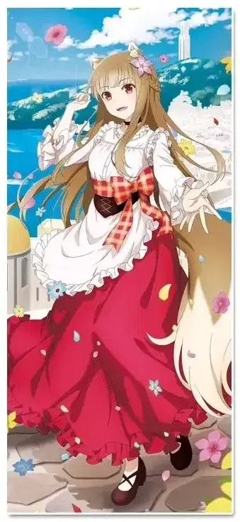 Spice And Wolf: Merchant Meets The Wise Wolf Original Illustration Sports Towel Holo In Port Town image 1