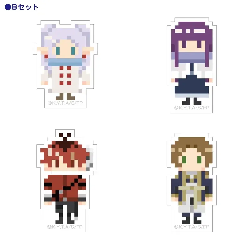 Frieren: Beyond Journey's End Dot Illustration Sticker Set B Frieren Winter & Fern Winter & Stark Winter & Sein image 1