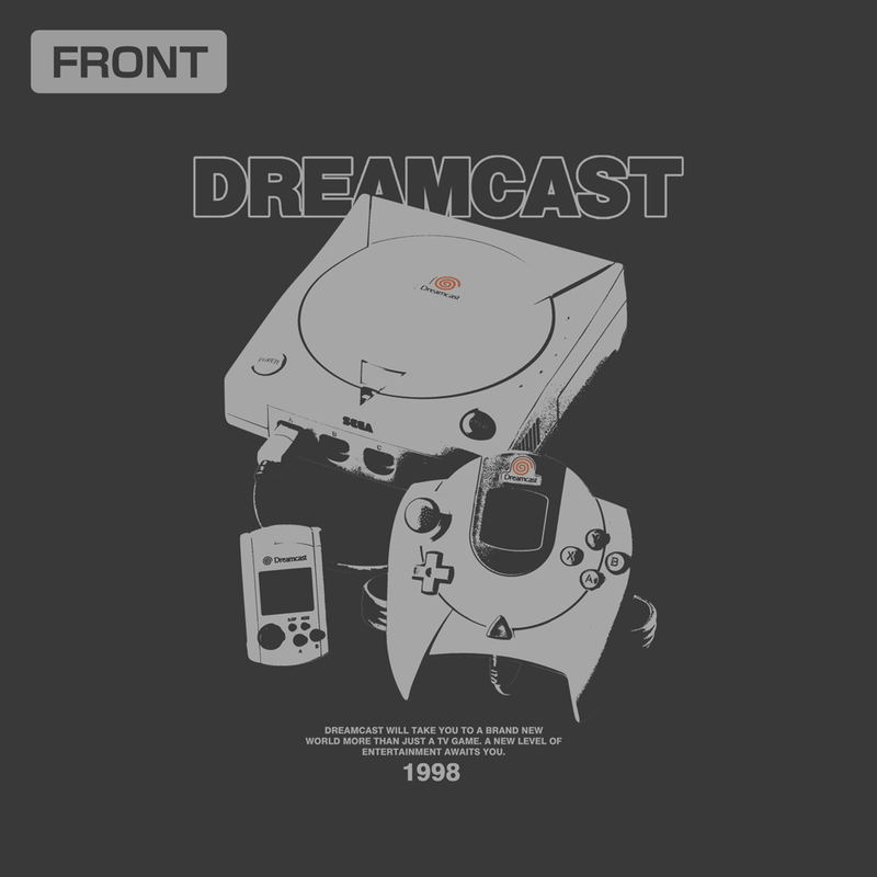 Dreamcast Game Console T-shirt (Sumi | Size L) image 4
