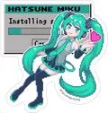 Hatsune Miku Outdoor Sticker Luimago Ver. thumbnail 1