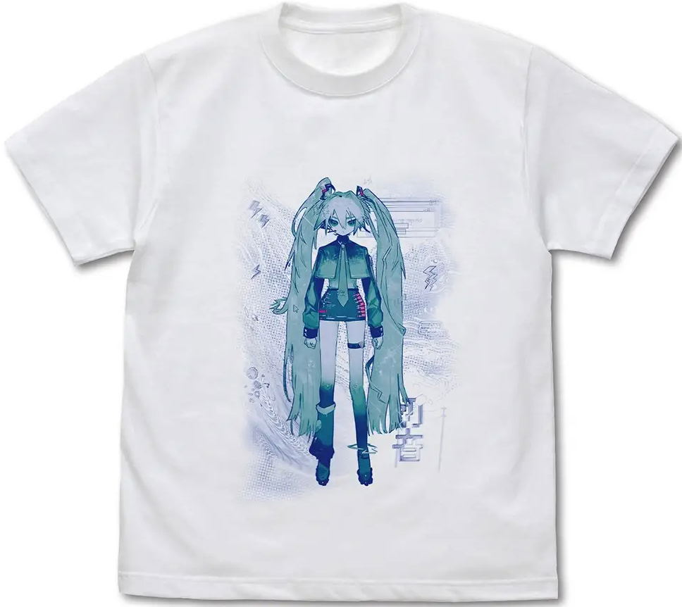 Hatsune Miku T-shirt Spinning Oxygen Ver. (White | Size XL)