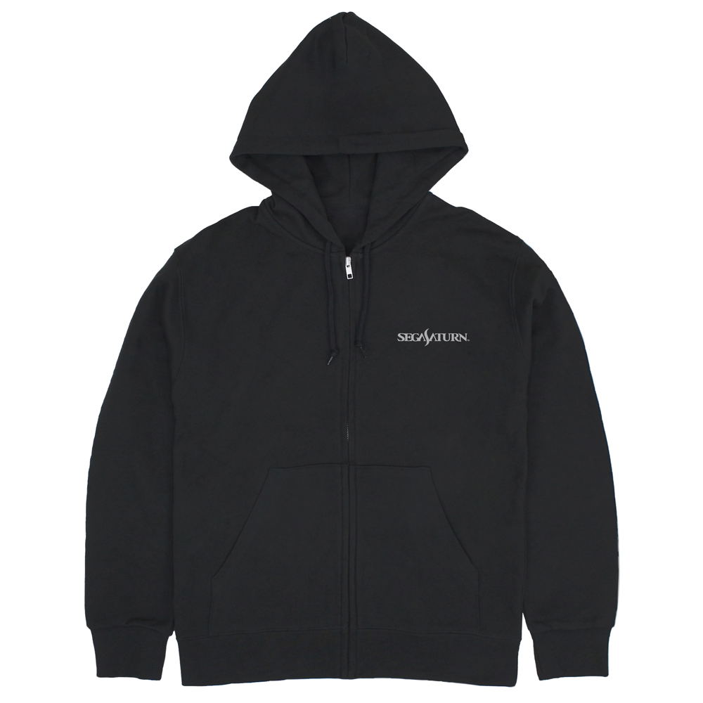 Sega Saturn Logo Zip Hoodie (Black | Size L)