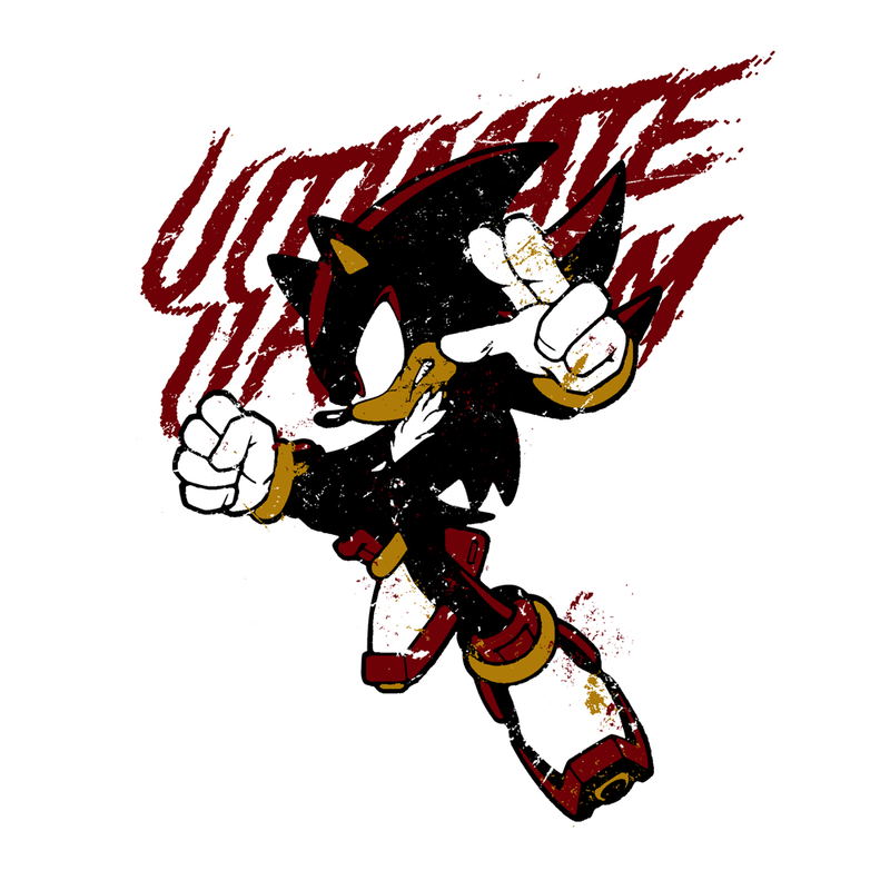 Sonic The Hedgehog Ultimate Lifeform Shadow T-shirt (White | Size XL) image 2