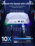 JSAUX 8-Port RGB Docking Station (White) thumbnail 4