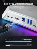 JSAUX 8-Port RGB Docking Station (White) thumbnail 6