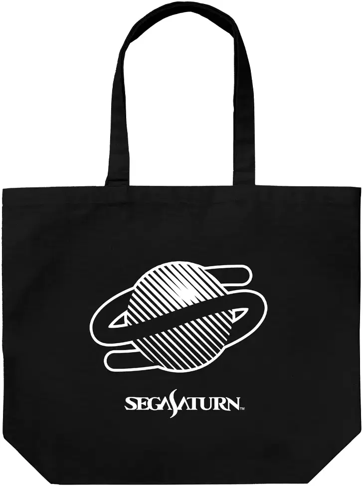 Sega Saturn Logo Large Tote Bag (Black) image 1