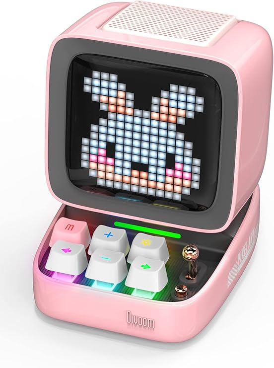 Divoom Ditoo-Plus Portable Bluetooth Speaker (Pink) image 1