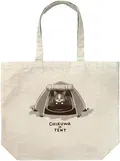 Yuru Camp Season 3 - Chikuwa In Tent Large Tote Bag (Natural) thumbnail 1