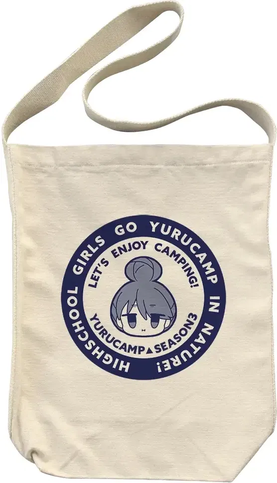 Yuru Camp Season 3 - Shima Rin Face Shoulder Tote Bag (Natural) image 1