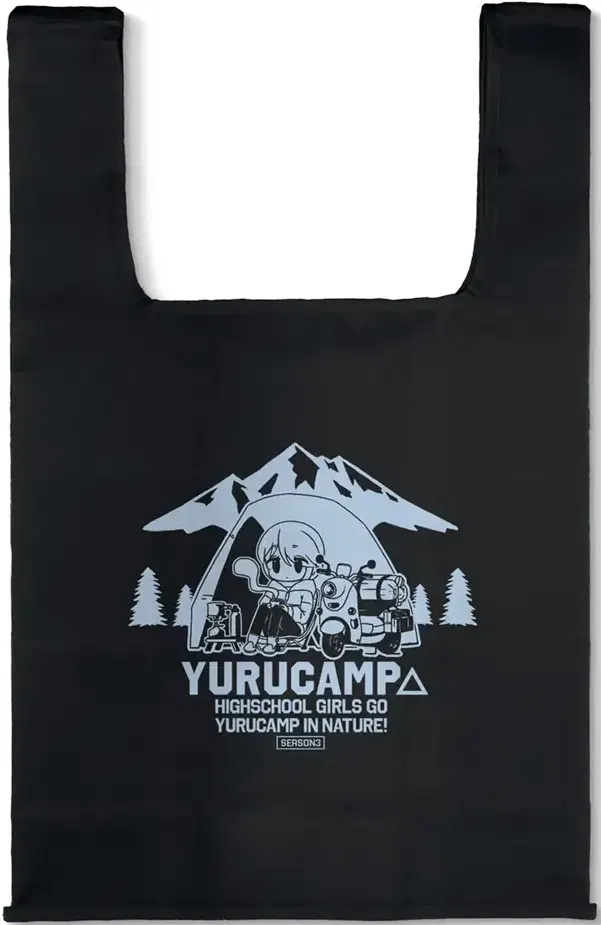 Yuru Camp Season 3 - Shima Rin Yuru Camp Eco Bag (Black) image 1