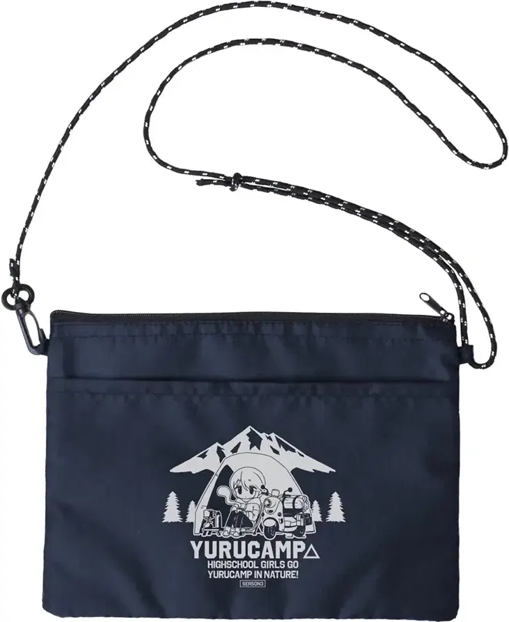 Yuru Camp Season 3 - Shima Rin Yuru Camp Tent Cross Sacoche Bag (Navy) image 1
