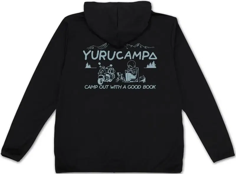Yuru Camp Season 3 - Shima Rin Yuru Camp Thin Dry Hoodie (Black | Size M) image 1