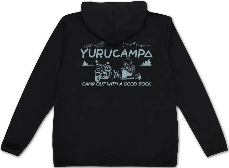 Yuru Camp Season 3 - Shima Rin Yuru Camp Thin Dry Hoodie (Black | Size XL) image 1