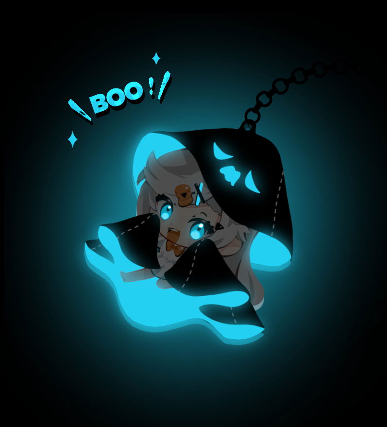 Obake Pam - Glow in the Dark Keychain (Halloween) image 1