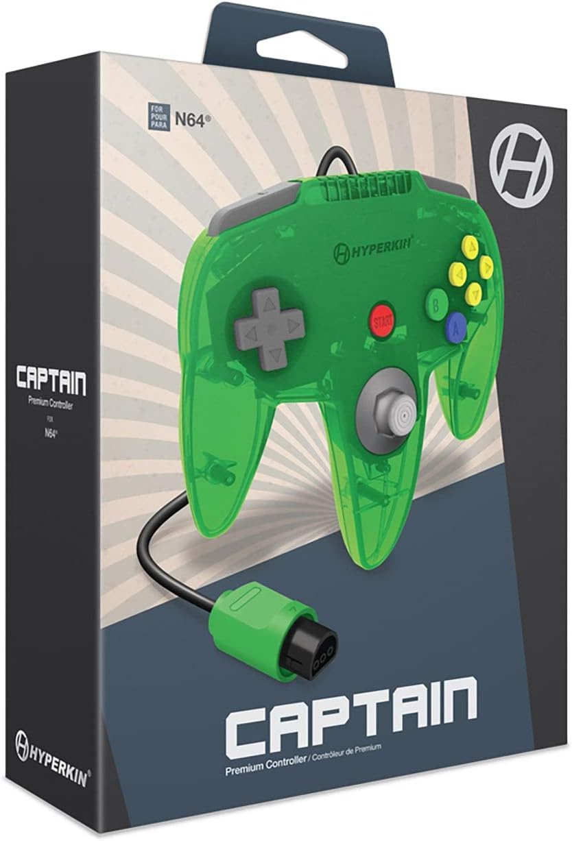 Hyperkin Captain Premium Controller (Hero Green) for Nintendo64