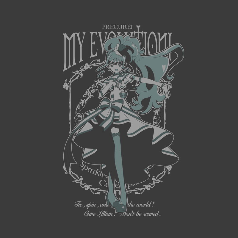Wonderful Precure! - Cure Lillian T-shirt (Sumi | Size XL) image 2
