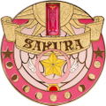 Cardcaptor Sakura 25th Anniversary Metal Badge Star Wand thumbnail 1