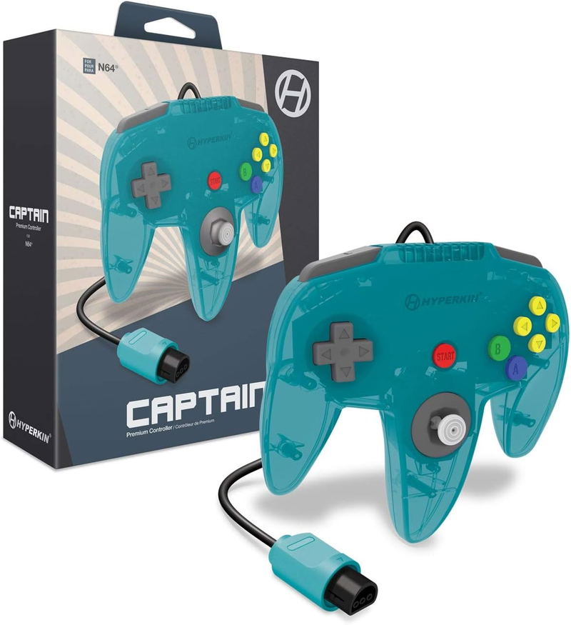 Hyperkin Captain Premium Controller (Turquoise) for Nintendo64