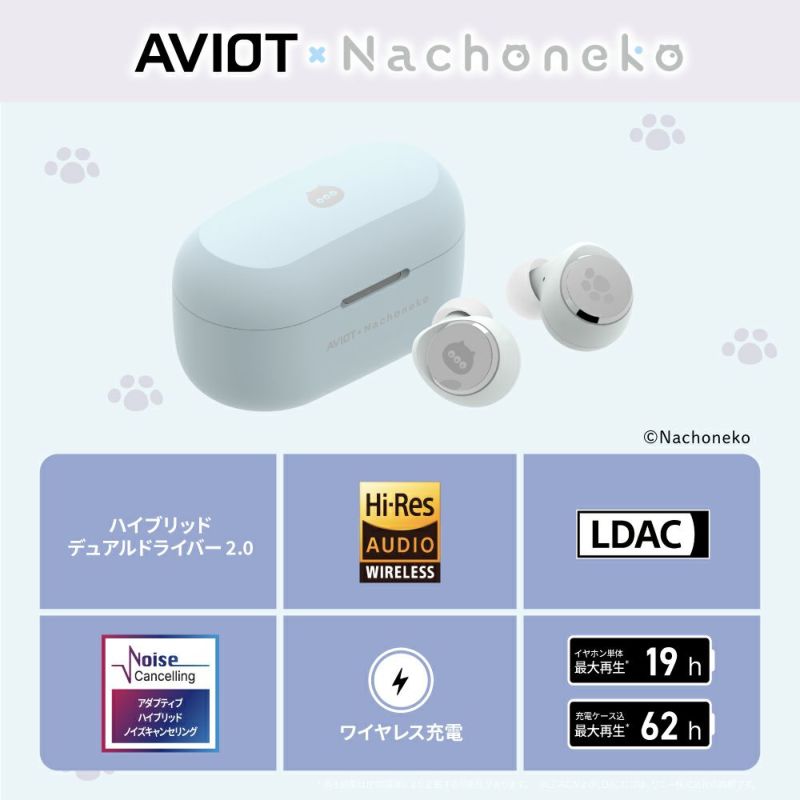 AVIOT Nachoneko ワイヤレスイヤホン 51o44Fmu4ZL._AC_UF350,