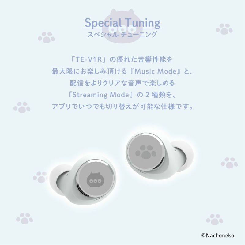 Aviot x Nachoneko Wireless Earphones (Amashiro Natsuki) for