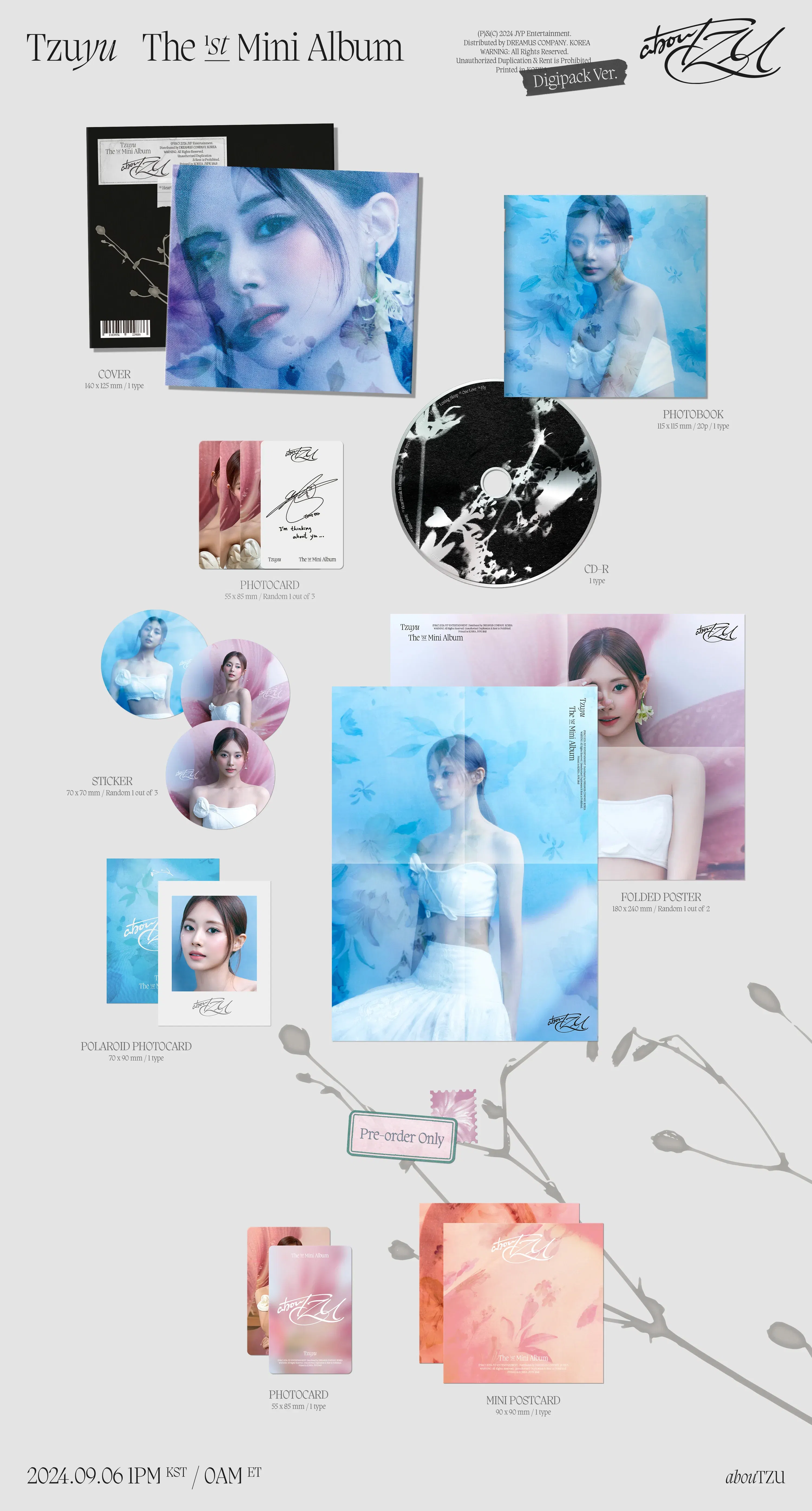 Tzuyu (TWICE) - THE 1st Mini Album [abouTZU] (Digipack ver.) (Twice)