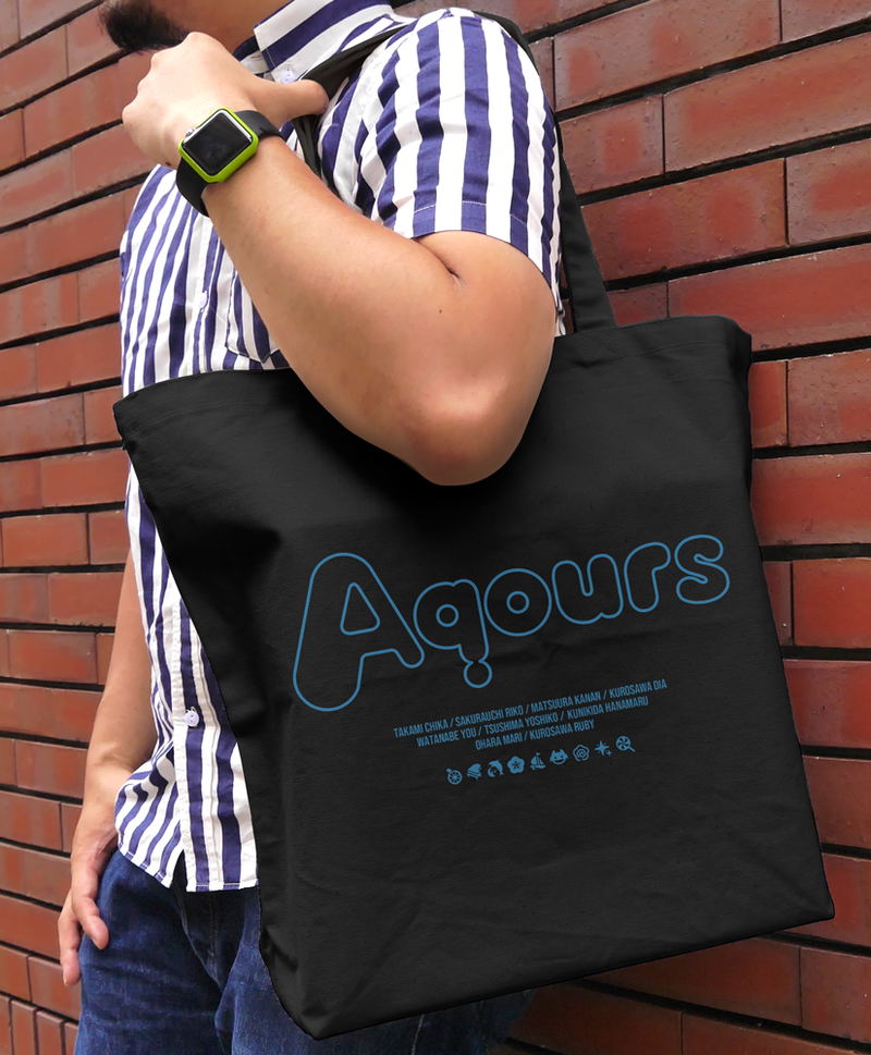 Love Live! Sunshine!! - Aqours Large Tote Bag Ver2.0 (Black) image 2