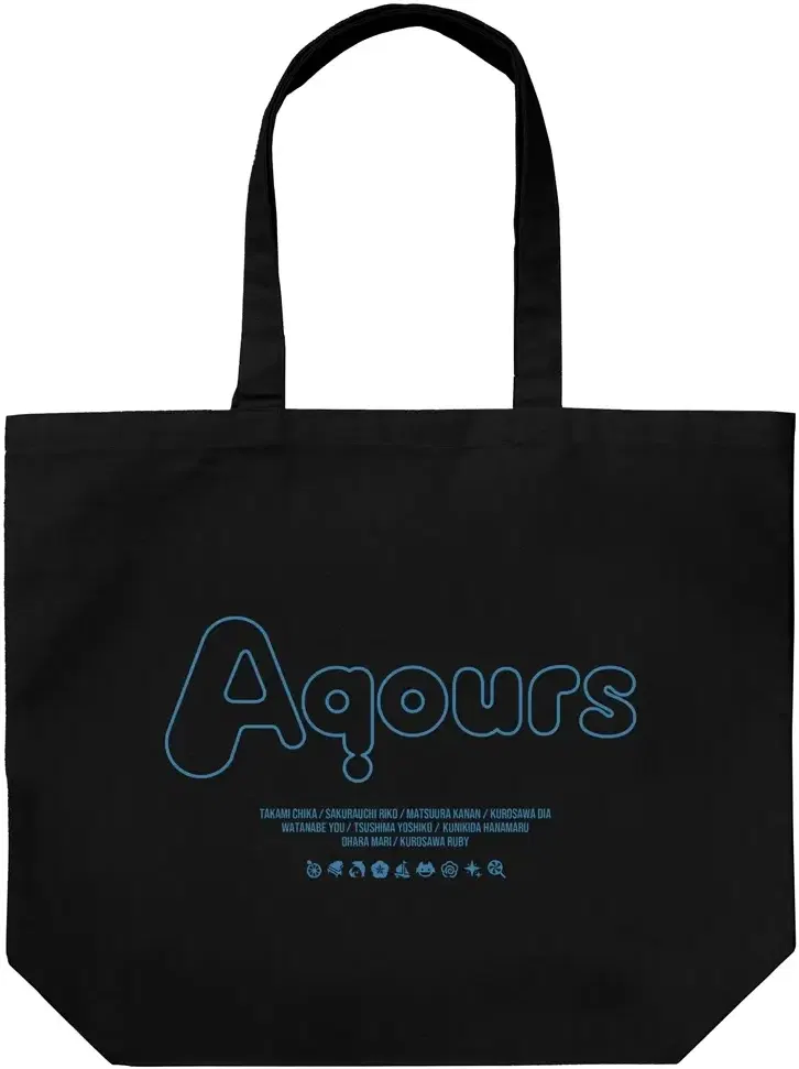 Love Live! Sunshine!! - Aqours Large Tote Bag Ver2.0 (Black) image 1