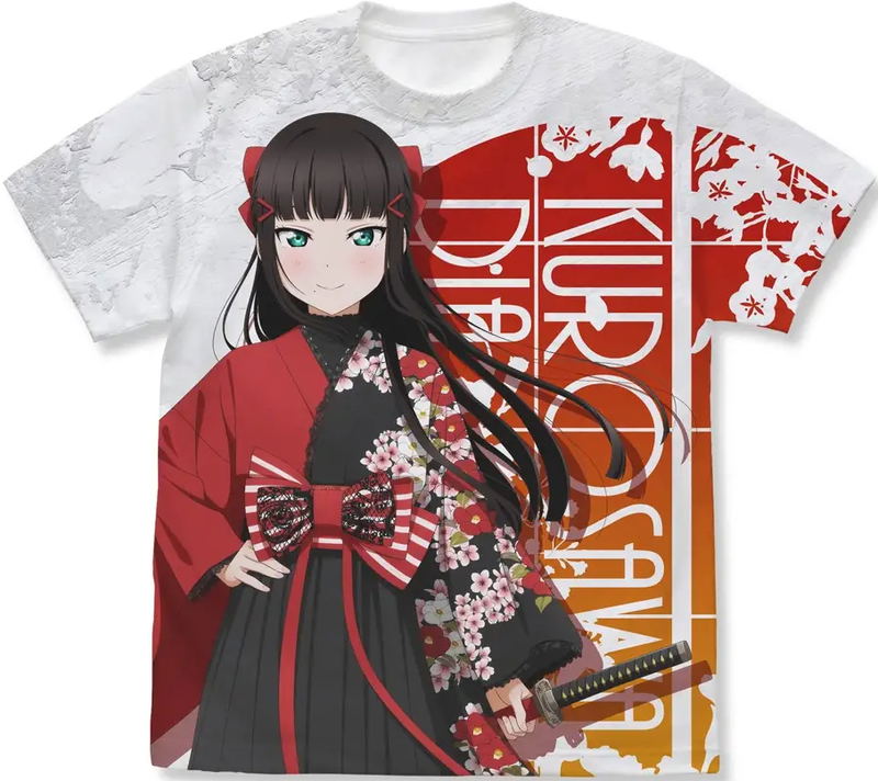 Love Live! Sunshine!! - Original Illustration Of Kurosawa Dia Full Graphic T-shirt Solo Concert Ver. (White | Size XL) image 1
