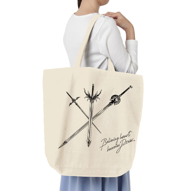 Magic Knight Rayearth - Light, Sea, And Wind Sword Large Tote Bag (Natural) image 3
