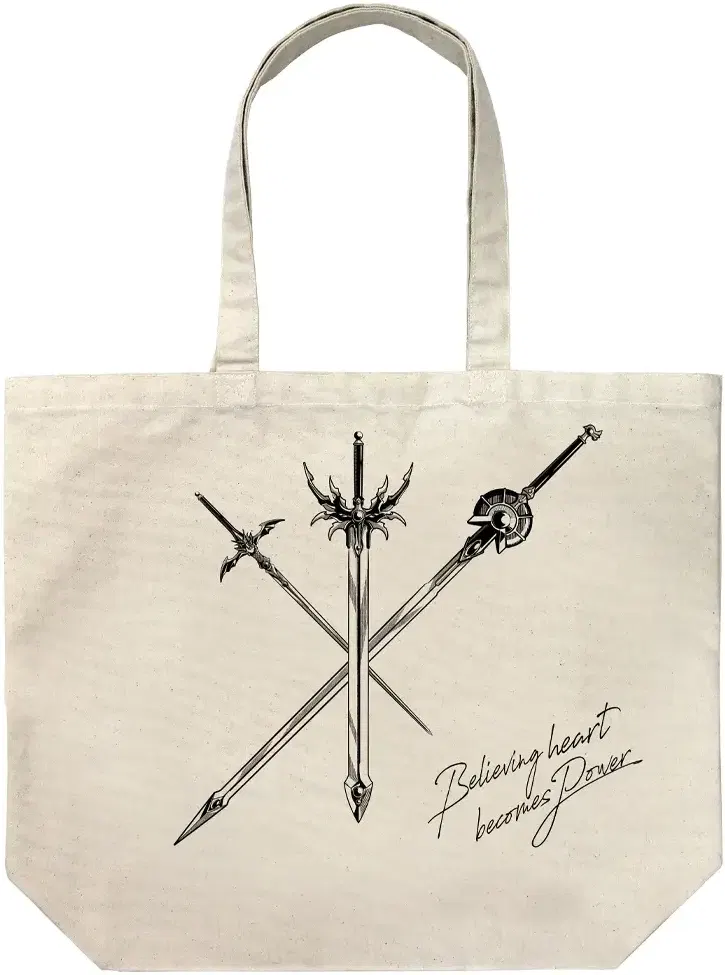 Magic Knight Rayearth - Light, Sea, And Wind Sword Large Tote Bag (Natural) image 1