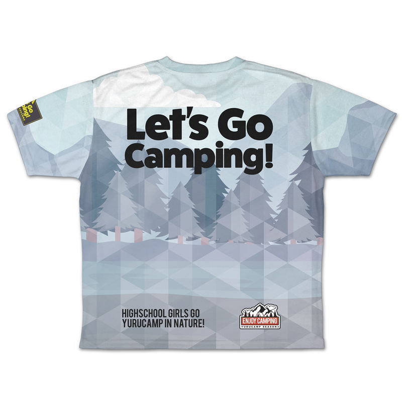 Yuru Camp Season 3 - Original Illustration Of Nadeshiko Kagamihara Double-sided Full Graphic T-shirt Zebra Shopping Ver. (Size L) image 3